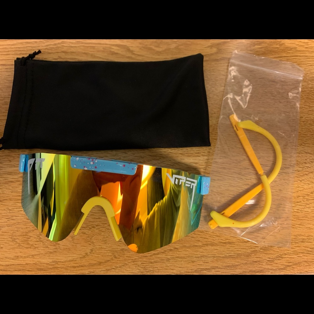 Authentic pit viper sunglasses with two extra ear straps